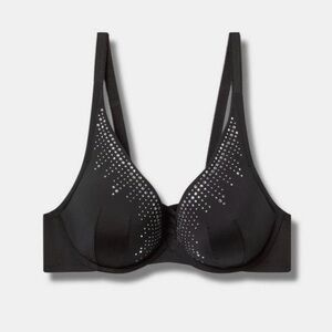 Torrid Black Sparkle Gem Studded Bra